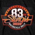 Hot Leathers SPB1090 Men’s Black 2023 Sturgis Rally Logo Double Sided T-Shirt - Image 2