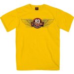 Hot Leathers SPB1092 Men’s Yellow 2023 Sturgis Rally Logo Double Sided T-Shirt - Image 3