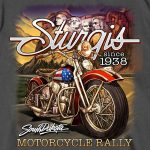Hot Leathers SPB1095 Men’s Charcoal 2023 Sturgis Rushmore T-Shirt - Image 2