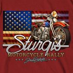 Hot Leathers SPB1096 Men’s Dark Red 2023 Sturgis Rushmore T-Shirt - Image 2