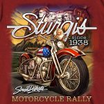 Hot Leathers SPB1096 Men’s Dark Red 2023 Sturgis Rushmore T-Shirt - Image 4