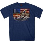 Hot Leathers SPB1097 Men’s Heather Navy 2023 Sturgis Rushmore T-Shirt - Image 3