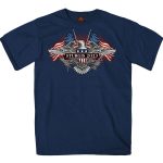 Hot Leathers SPB1104 Men’s 2023 Sturgis Vintage Patriot Navy Blue T-Shirt - Image 4