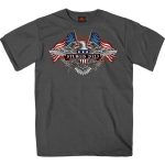 Hot Leathers SPB1105 Men’s 2023 Sturgis Vintage Patriot Charcoal T-Shirt - Image 3