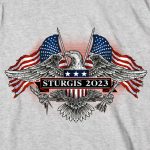 Hot Leathers SPB1106 Men’s 2023 Sturgis Vintage Patriot Ash T-Shirt - Image 2