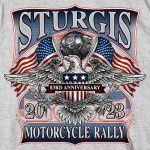 Hot Leathers SPB1106 Men’s 2023 Sturgis Vintage Patriot Ash T-Shirt - Image 4
