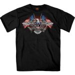 Hot Leathers SPB1108 Men’s 2023 Sturgis Vintage Patriot Black T-Shirt - Image 3
