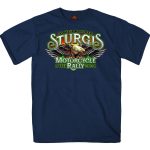 2024 Sturgis #1 Men’s Design Eagle & Skull Navy Motorcycle Rally T-Shirt SPB1139