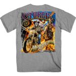 2025 Sturgis Motorcycle Rally #1 Ghost Rider Heather Grey Men’s T-Shirt - Image 2