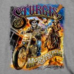 2025 Sturgis Motorcycle Rally #1 Ghost Rider Heather Grey Men’s T-Shirt - Image 5