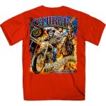 2025 Sturgis Men’s Motorcycle Rally #1 Ghost Rider Red T-Shirt - Image 2