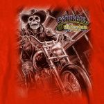 2025 Sturgis Men’s Motorcycle Rally #1 Ghost Rider Red T-Shirt - Image 4