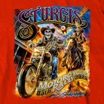 2025 Sturgis Women’s Motorcycle Rally Studded Flag Rose Black Ladies Tank Top - Image 4