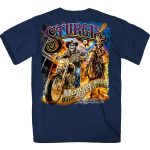 2025 Sturgis Motorcycle Rally #1 Ghost Rider Navy Men’s T-Shirt - Image 2