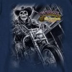 2025 Sturgis Motorcycle Rally #1 Ghost Rider Navy Men’s T-Shirt - Image 4