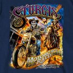 2025 Sturgis Motorcycle Rally #1 Ghost Rider Navy Men’s T-Shirt - Image 5