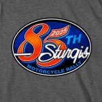 2025 Sturgis Motorcycle Rally Rally Logo Heather Charcoal Men’s T-Shirt - Image 4