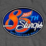 2025 Sturgis Motorcycle Rally Rally Logo Heather Charcoal Men’s T-Shirt - Image 5