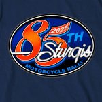 2025 Sturgis Motorcycle Rally Rally Logo Navy Men’s T-Shirt - Image 5