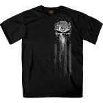 2025 Sturgis Motorcycle Rally Badass Skull Black Men’s T-Shirt