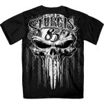 2025 Sturgis Motorcycle Rally Badass Skull Black Men’s T-Shirt - Image 2
