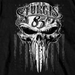 2025 Sturgis Motorcycle Rally Badass Skull Black Men’s T-Shirt - Image 5
