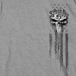 2025 Sturgis Motorcycle Rally Badass Skull Heather Grey Men’s T-Shirt - Image 4