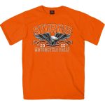 2025 Sturgis Motorcycle Rally Main Street Photo SS Orange T-shirt SPB1168 - Image 2