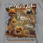 2025 Sturgis Motorcycle Rally Attractions Men’s Heather Gray T-Shirt - Image 5