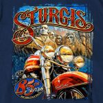 2025 Sturgis Motorcycle Rally Rushmore Navy Men’s T-Shirt - Image 5