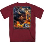 2025 Sturgis Motorcycle Rally American Bison Maroon SS T-Shirt SBP1190 - Image 2