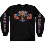 Hot Leathers SPB2067 Men’s Black 2023 Sturgis Motorcycle Rally #1 Design American Skeleton Long Sleeve Shirt - Image 3