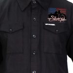 Hot Leathers SPB2081 Men’s Black Sturgis 2023 Chopper Flag Flannel - Image 3