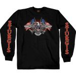 Hot Leathers SPB2103 Men’s Black 2023 Sturgis Rally Vintage Patriot Long Sleeve Shirt - Image 3