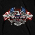 Hot Leathers SPB2103 Men’s Black 2023 Sturgis Rally Vintage Patriot Long Sleeve Shirt - Image 2