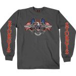 Hot Leathers SPB2105 Men’s Charcoal 2023 Sturgis Vintage Patriot Long Sleeve Shirt - Image 3