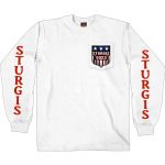 Hot Leathers SPB2107 Men’s White 2023 Sturgis Vintage Patriot Long Sleeve Shirt - Image 3