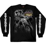 2025 Sturgis Motorcycle Rally #1 Ghost Rider Black Men’s Long Sleeve Shirt