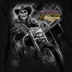 2025 Sturgis Motorcycle Rally #1 Ghost Rider Black Men’s Long Sleeve Shirt - Image 3