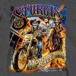 2025 Sturgis Motorcycle Rally #1 Ghost Rider Charcoal Men’s Long Sleeve Shirt - Image 4