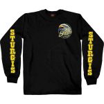 2025 Sturgis Motorcycle Rally Scenic Eagle Black Men’s Long Sleeve Shirt