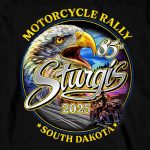 2025 Sturgis Motorcycle Rally Scenic Eagle Black Men’s Long Sleeve Shirt - Image 4