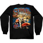 2025 Sturgis Motorcycle Rally Rushmore Black Men’s Long Sleeve Shirt - Image 2