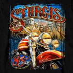 2025 Sturgis Motorcycle Rally Rushmore Black Men’s Long Sleeve Shirt - Image 4