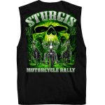 Hot Leathers SPB3001 Men’s Black Sturgis 2022 Skull Riders Sleeveless Shirt