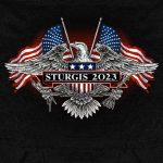 Hot Leathers SPB4013 Men’s 2023 Sturgis Vintage Patriot Black Hoodie - Image 2