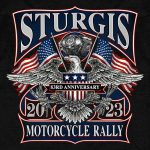Hot Leathers SPB4013 Men’s 2023 Sturgis Vintage Patriot Black Hoodie - Image 5