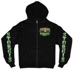 2024 Sturgis #1 Men’s Design Eagle & Skull Black Motorcycle Rally Zip Up Hoodie SPB4102