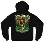 2024 Sturgis #1 Men’s Design Eagle & Skull Black Motorcycle Rally Zip Up Hoodie SPB4102 - Image 2