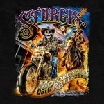2025 Sturgis Men’s Motorcycle Rally #1 Ghost Rider Black Zippered Hooded Sweat Shirt - Image 4